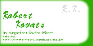 robert kovats business card